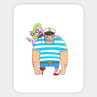 Sailor dude with homie Sticker